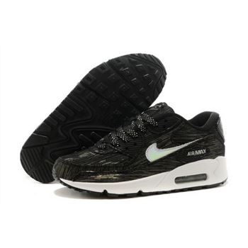 Nike Air Max 90 Womens Shoes Black White Hot On Sale Japan
